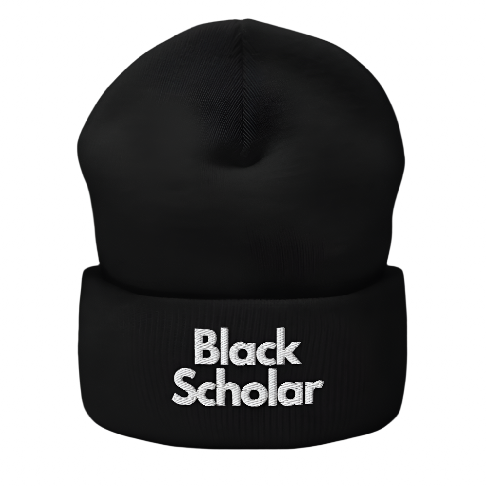 black scholar beanie