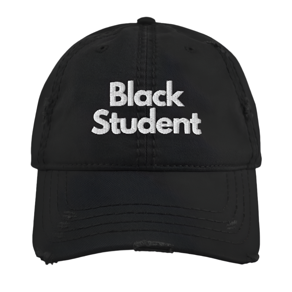 black student dad hat distressed