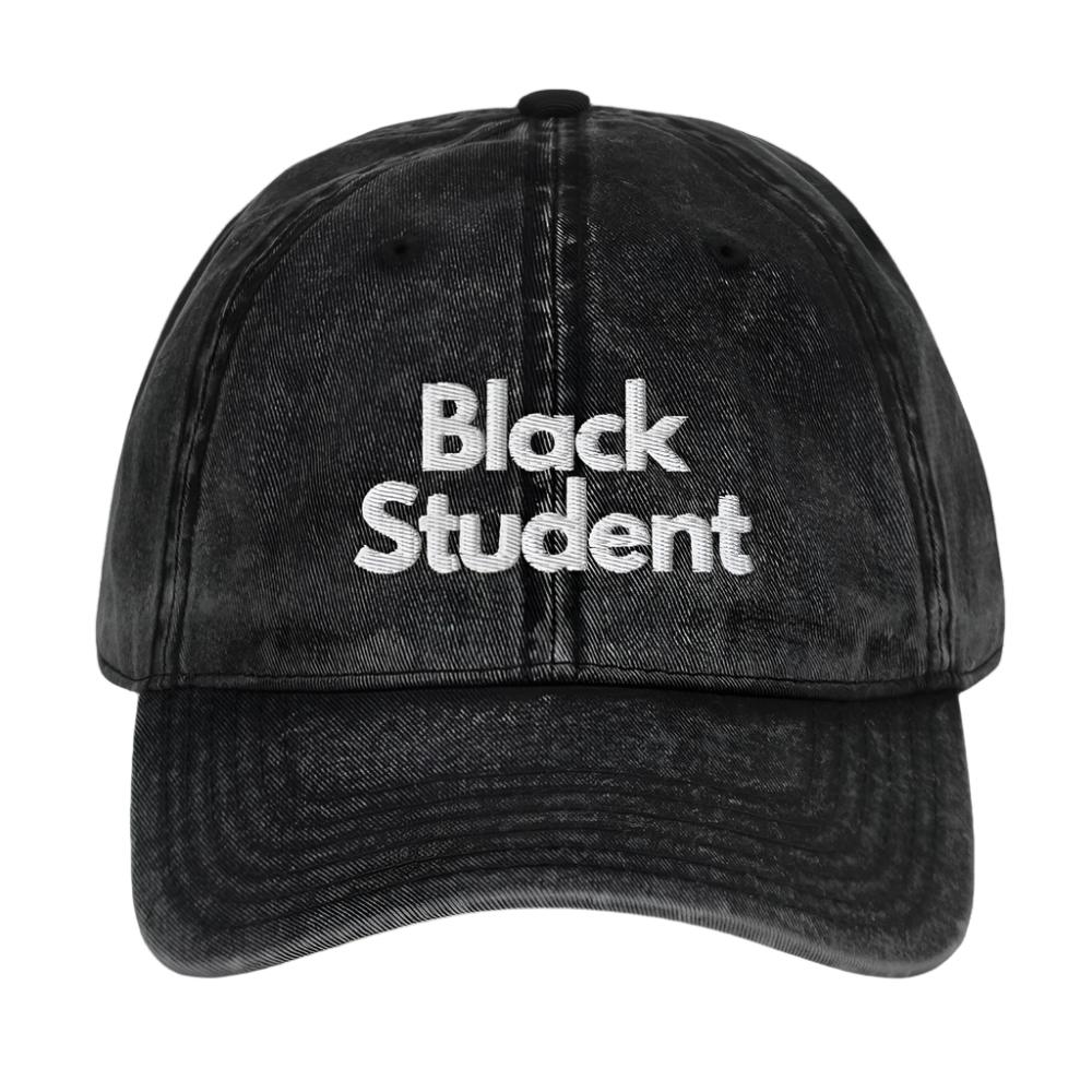 black student denim hat