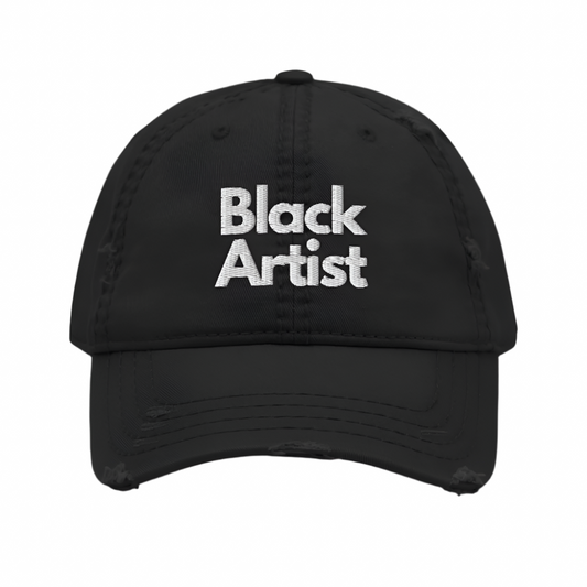 Black Artist Distressed Dad Hat