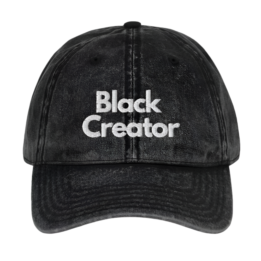 black creator denim dad hat