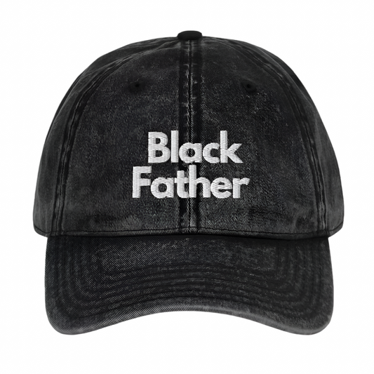 Black Father Denim Cap